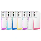 Galaxy S21 FE Kılıf Simli ve Renk Geçiş Tasarımlı Lens Korumalı Zore Park Kapak thumbnail 2