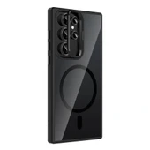 Galaxy S23 Ultra Kılıf Standlı ve Kamera Lens Hediyeli M-Safe Şarj Özellikli Zore Etro Kapak thumbnail 8