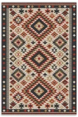 Pastel Home Bej Kırmızı Lacivert Anadolu Kilim Şönil Halı Yolluk Kaymaz Yıkanabilir Mutfak Koridor Salon - 1