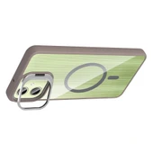 Galaxy A06 Kılıf Standlı ve Kamera Lens Hediyeli M-Safe Şarj Özellikli Zore Etro Kapak - 11