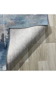 Pastel Home Tasarım Çift Taraflı Yıkanabilir Şönil Halı Kilim Yolluk Abstract Mavi Gri - 6