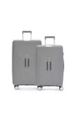 Pierre Cardin Orta Ve Kabin Boy 2'li Set %100 Polipropilen Valiz Gri 04PC7080 thumbnail 1