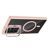 Galaxy S24 Ultra Kılıf Standlı ve Kamera Lens Hediyeli M-Safe Şarj Özellikli Zore Etro Kapak thumbnail 11