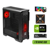 RTX 5060 Gaming Pc | Ryzen 5 7500F | 32GB Ram | 1TB SSD | Sıvı Soğutucu |Striker Kasa | Hazır Oyun Bilgisayarı - 1