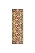 Pastel Home Etnik Çiçekli Karabağ Desenli Şönil Halı Kilim Kaymaz Pamuk Taban Kendinden Saçaklı Yıkanabilir - 14