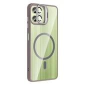 Galaxy A06 Kılıf Standlı ve Kamera Lens Hediyeli M-Safe Şarj Özellikli Zore Etro Kapak - 10