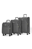 Pierre Cardin 3'lü Valiz Seti Lüx Kumaş Valiz Antrasit 04pc6000 thumbnail 1