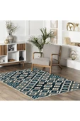 Pastel Home Mavi Anadolu Kilim Modeli Şönil Halı Kilim Yolluk Kaymaz Yıkanabilir Mutfak Kordior Salon - 5