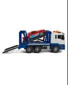 Işıklı Sesli Pilli Araç Taşıyıcı Fonksiyonlu Çekici Oyuncak Kamyon Araba thumbnail 2