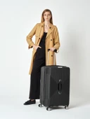 Pierre Cardin Büyük Boy %100 Polipropilen Valiz Siyah 04PC7080 thumbnail 9