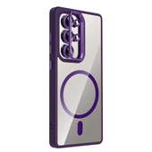 Galaxy S25 Ultra Kılıf Standlı ve Kamera Lens Hediyeli M-Safe Şarj Özellikli Zore Etro Kapak thumbnail 2