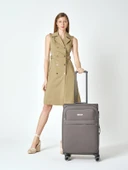 Pierre Cardin 2'li Valiz Seti Orta Ve Kabin Boy Lüx Kumaş Valiz Antrasit 04pc6000 thumbnail 6