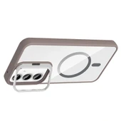 Galaxy A55 Kılıf Standlı ve Kamera Lens Hediyeli M-Safe Şarj Özellikli Zore Etro Kapak thumbnail 7