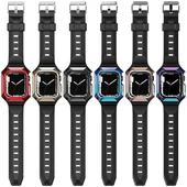 Apple Watch 44mm Zore KRD-88 Sert PC Kasa Koruyuculu Silikon Kordon thumbnail 3
