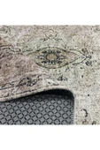 Pastel Home Bej Vizon Kahve Vintage Göbekli Şönil Halı Kilim Yolluk Yıkanabilir Kaymaz Saçaklı thumbnail 12