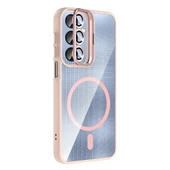 Galaxy A25 Kılıf Standlı ve Kamera Lens Hediyeli M-Safe Şarj Özellikli Zore Etro Kapak - 6