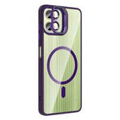 Galaxy A06 Kılıf Standlı ve Kamera Lens Hediyeli M-Safe Şarj Özellikli Zore Etro Kapak - 2