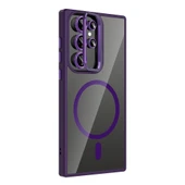 Galaxy S24 Ultra Kılıf Standlı ve Kamera Lens Hediyeli M-Safe Şarj Özellikli Zore Etro Kapak thumbnail 4