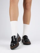 Stato - Siyah Hakiki Açma Deri Kadın Loafer 25-3063-5 thumbnail 2