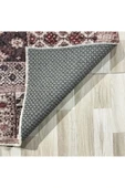 Pastel Home Kahverengi Patchwork Şönil Halı Kilim Yolluk Kaymaz Saçaklı Yıkanabilir Salon Mutfak Kordior thumbnail 3