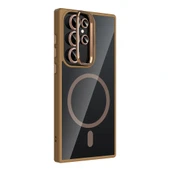 Galaxy S23 Ultra Kılıf Standlı ve Kamera Lens Hediyeli M-Safe Şarj Özellikli Zore Etro Kapak thumbnail 2