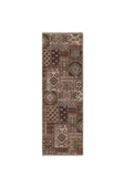 Pastel Home Kahverengi Patchwork Şönil Halı Kilim Yolluk Kaymaz Saçaklı Yıkanabilir Salon Mutfak Kordior thumbnail 6