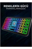 Mini Klavye Smarttv Işıklı Bluetooth Kablosuz Televizyon Ps3 Dizüstü Tabletler Ve Telefonlar İçin - 3
