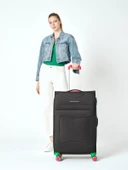 Benetton Orta Boy Kumaş Valiz Siyah Bnt2800 thumbnail 4