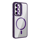 Galaxy S25 Kılıf Standlı ve Kamera Lens Hediyeli M-Safe Şarj Özellikli Zore Etro Kapak thumbnail 2