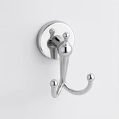 İkili Askılık Vidalı Paslanmaz Metal Duvar Askısı Banyo Wc Mutfak İçin Dayanıklı Krom Gümüş thumbnail 6