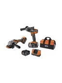 AEG 2'li Akülü Set JP18A2-502B 18V Akülü Set BSB18C3BL Darbeli Matkap + BEWS18-125BL Avuç Taşlama Çift akülü 2x5.0Ah- 4935480951 thumbnail 2