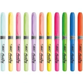 Bic Highlighter Grip 12 Renk Fosforlu Kalem Set Pastel + Canlı Renkler thumbnail 2