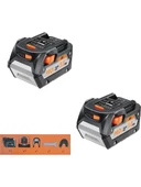 Aeg BEWS18-125BLLI-502C 2x5.0Ah Çift Akülü Kömürsüz Avuç Taşlama - 4935464417 thumbnail 2
