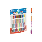 Carioca Çift Renkli Süper Yıkanabilir Keçeli Boya Kalemi 12'li (24 Renk) - 42265 thumbnail 1