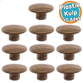 Tek Vidalı Dış Bükey Plastik Düğme Kulp Kubik Doğal Meşe Mobilya Dolap Çekmece Kulpu Kulbu thumbnail 1