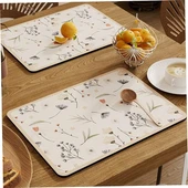 Çiçekli Kaymaz Servis Matı - 1