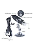 1600x Usb Dijital Mikroskop Kamera Endoskop 8led Büyüteç Metal Standı - 6
