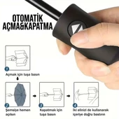 Siyah Kılıflı Otomatik Kompakt Şemsiye - 5