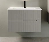 Denko Tiran 100 cm Beyoğlu Gri Banyo Dolabı Takımı thumbnail 2