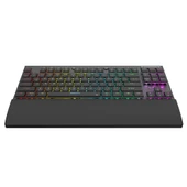 Rampage BERU Siyah 2.4G + BT Wireless RED SWITCH Mekanik Gaming Oyuncu Klavye Slim Low Profile RGB TKL - 4