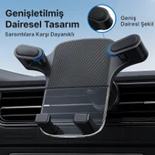 Hava Menfezi Uyumlu Yarı Otomatik Akrilik Gövde Sahip Çift Kilitlemeli Araç İçi Telefon Tutucu - 4