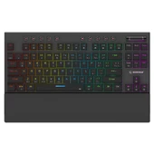 Rampage BERU Siyah 2.4G + BT Wireless RED SWITCH Mekanik Gaming Oyuncu Klavye Slim Low Profile RGB TKL - 2