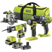 Ryobi RCK184-252S 18V 4'lü Akülü Set Darbesiz Vidalama + Kılıç Testere + Daire Testere + Led El Feneri - 5133005692 thumbnail 2