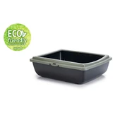 Beeztees Kalın Kenarlı Açık Kedi Tuvaleti Antrasit Mavi 48x38x14 Cm thumbnail 2