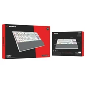 Rampage BERU Beyaz 2.4G + BT Wireless RED SWITCH Mekanik Gaming Oyuncu Klavye Slim Low Profile RGB TKL - 5