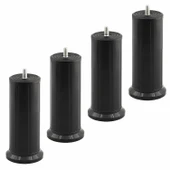 Keson 4 Adet 12 cm Siyah Plastik Mobilya Baza Tv Ünitesi Yükseltme Ayağı Destek Ayağı thumbnail 1