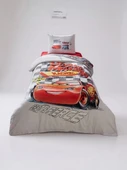 Özdilek Disney Lisanslı Cars Fast Gri Tek Kişilik %100 Pamuk Lastik Çarşaflı Nevresim Takımı - 1