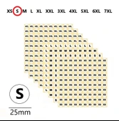 S-Mağaza Giysi, Beden Etiket Çapı-25mm Kendinden Yapışkanlı (210 adet) Yuvarlak Boyut Etiket thumbnail 1