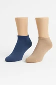 Kadın düz dokuma 6'lı spor soket çorap - 2