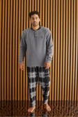 Pijamoni tissue Ekose Polar Erkek Pijama Takımı thumbnail 2
